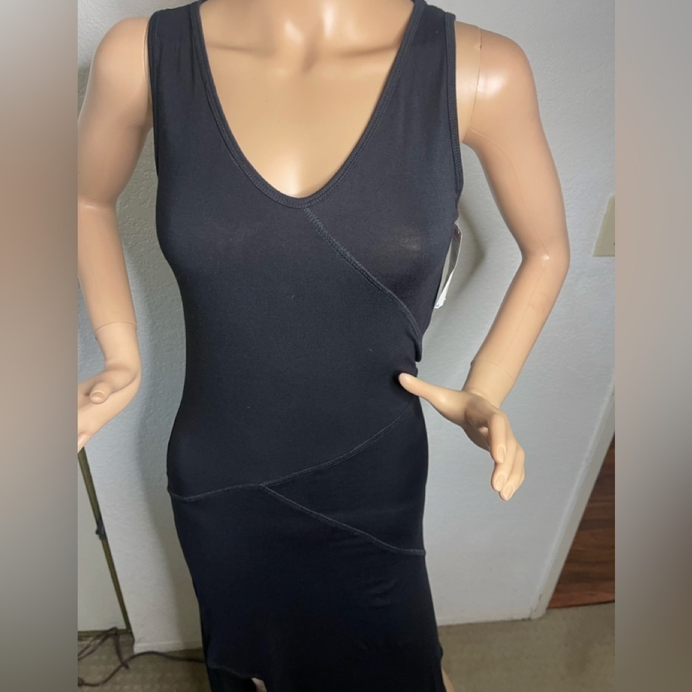 🖤 Go Couture Asymmetrical Hem Sleeveless Midi Dress | Large | NWT - Picture 4 of 6